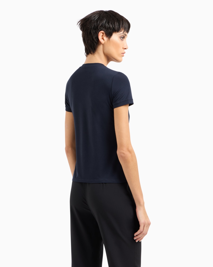 The world of armani T-SHIRT IN JERSEY DI VISCOSA STRETCH Offerta