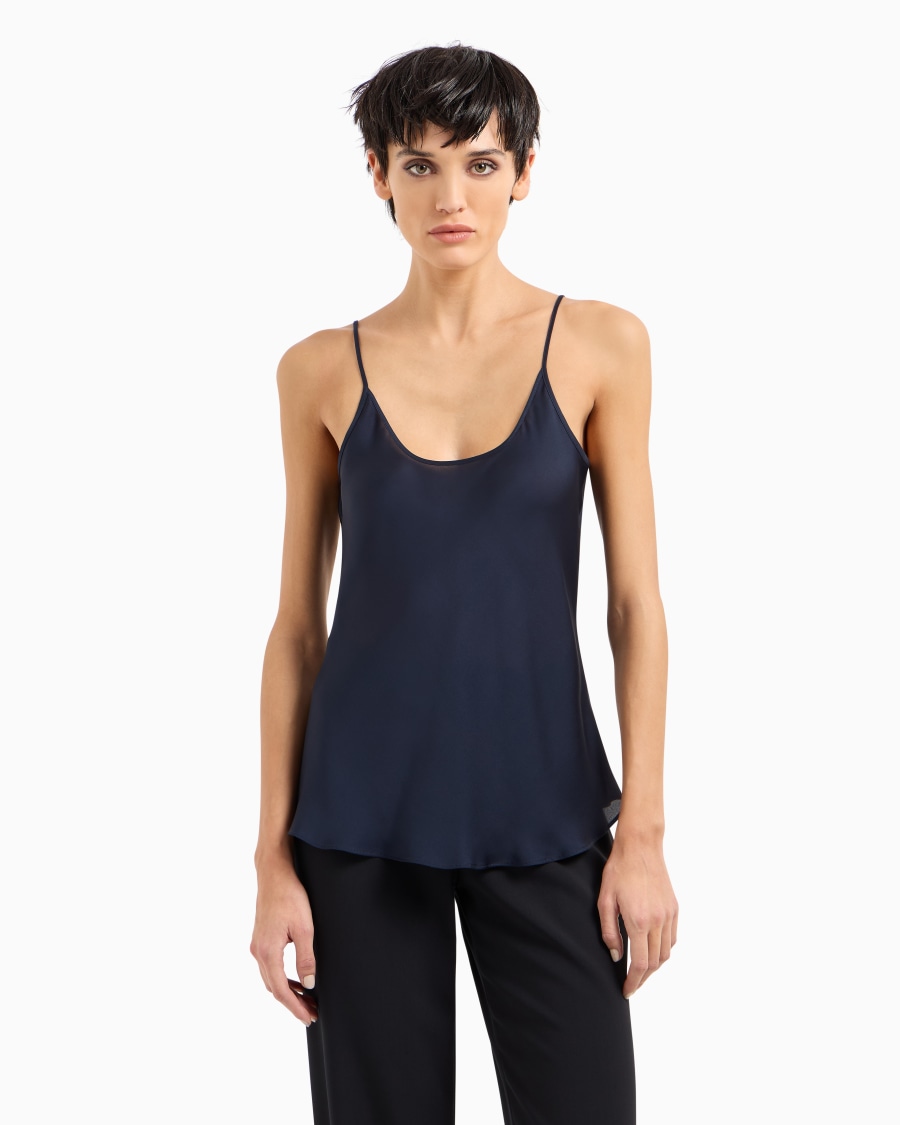 The world of armani TOP IN CHARMEUSE DI SETA Economico