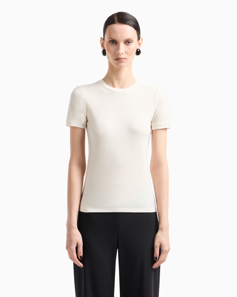 The world of armani T-SHIRT IN PURO CASHMERE Promozione Limitata