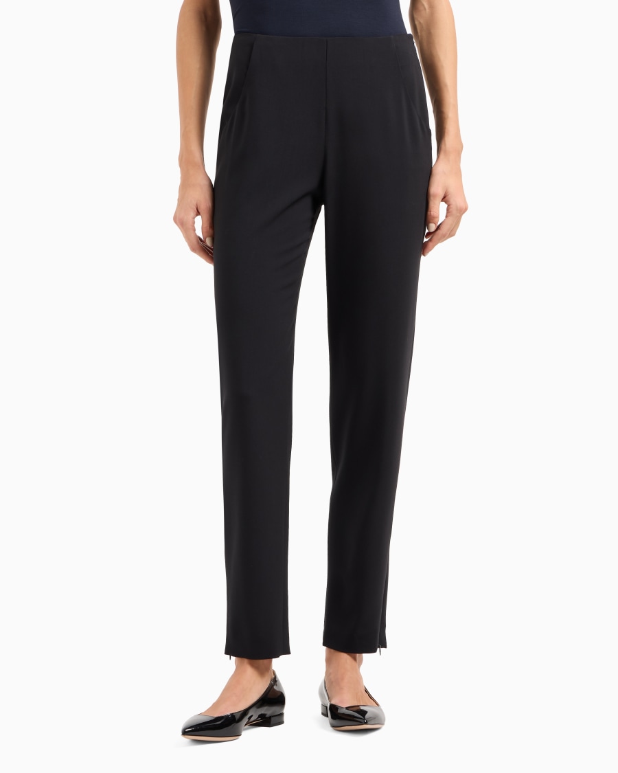 The world of armani PANTALONI IN CREPE DI LANA Offerte