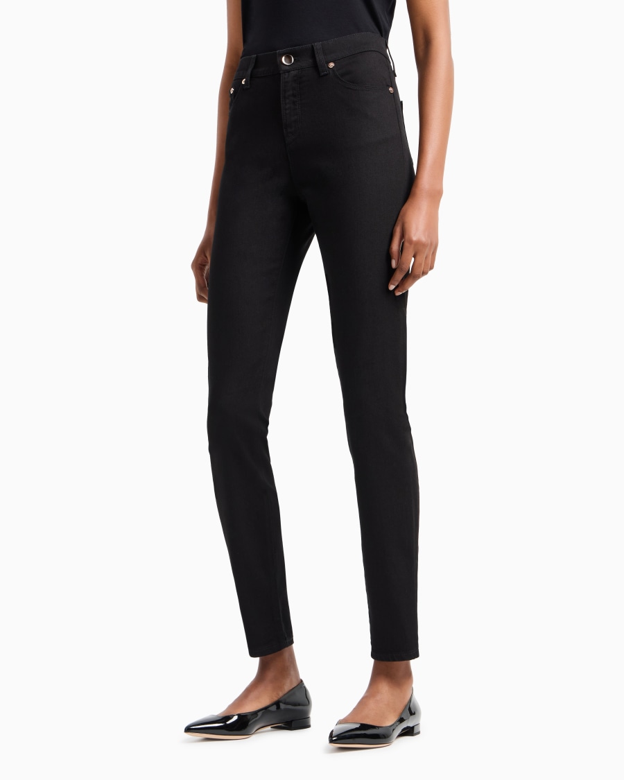 The world of armani PANTALONI 5 TASCHE SLIM FIT IN COTONE STRETCH Saldi Di Fabbrica