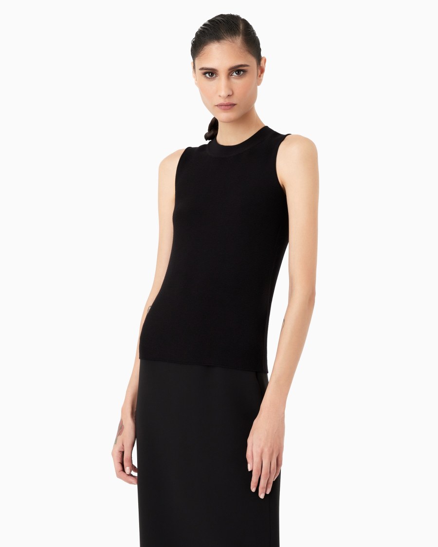 The world of armani TOP IN TESSUTO OTTOMAN Negozio