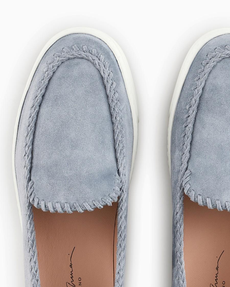 The world of armani GALLERIA 3 SLIP-ON IN PELLE SCAMOSCIATA Qualità