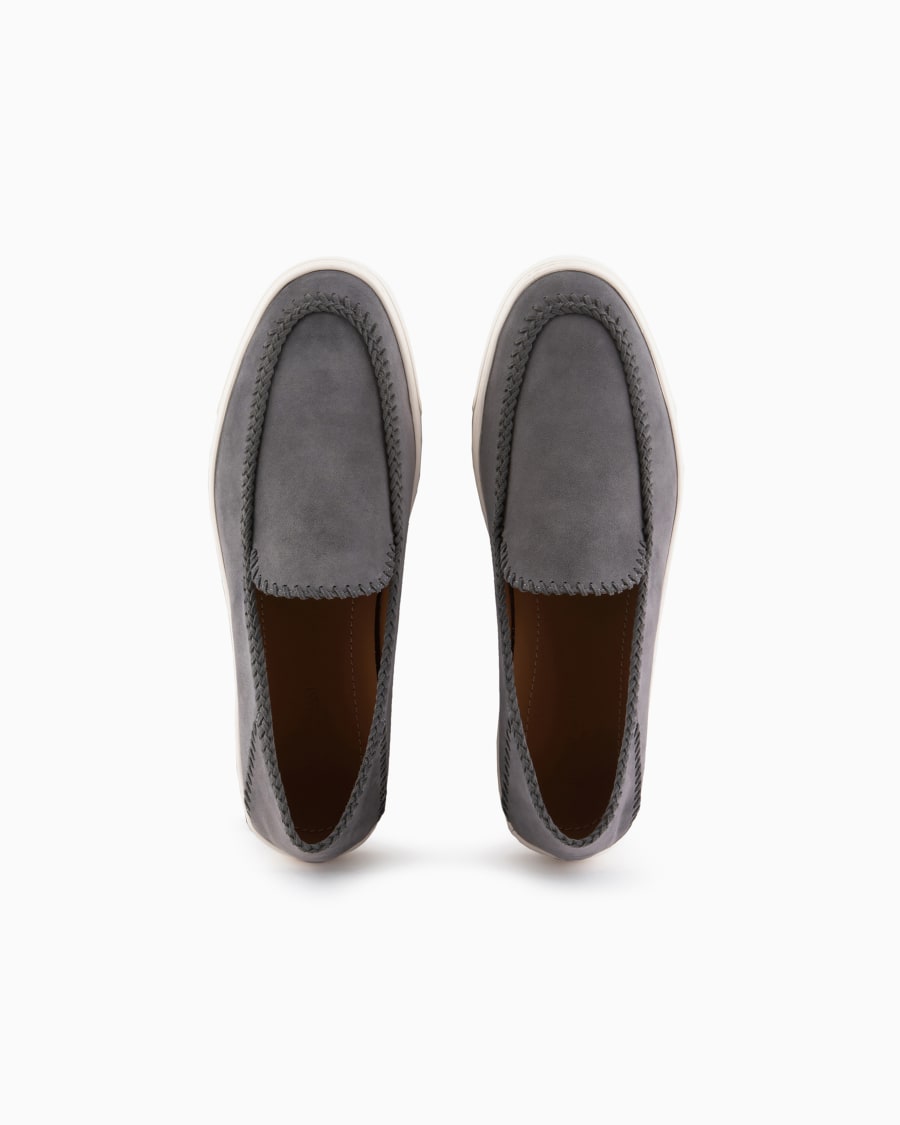 The world of armani GALLERIA 3 SLIP-ON IN PELLE SCAMOSCIATA Flash Sale