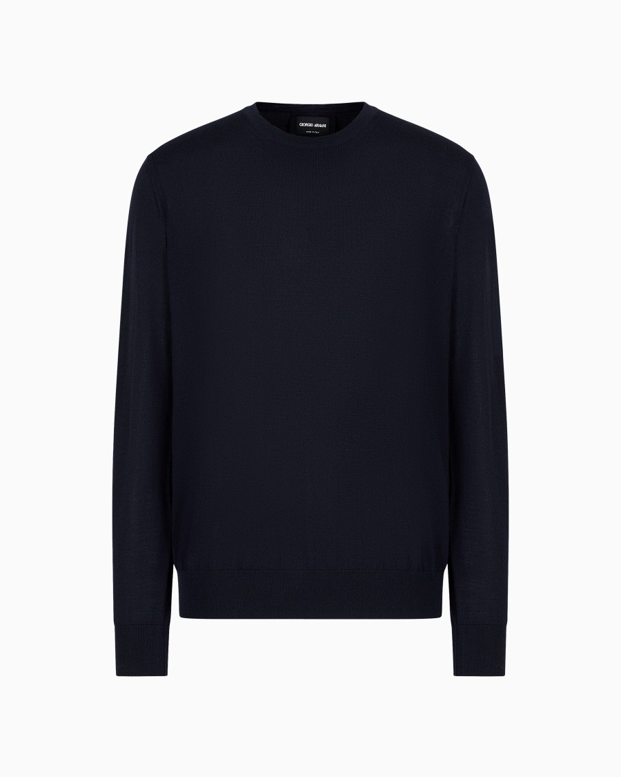 The world of armani MAGLIA GIROCOLLO IN LANA VERGINE Presa