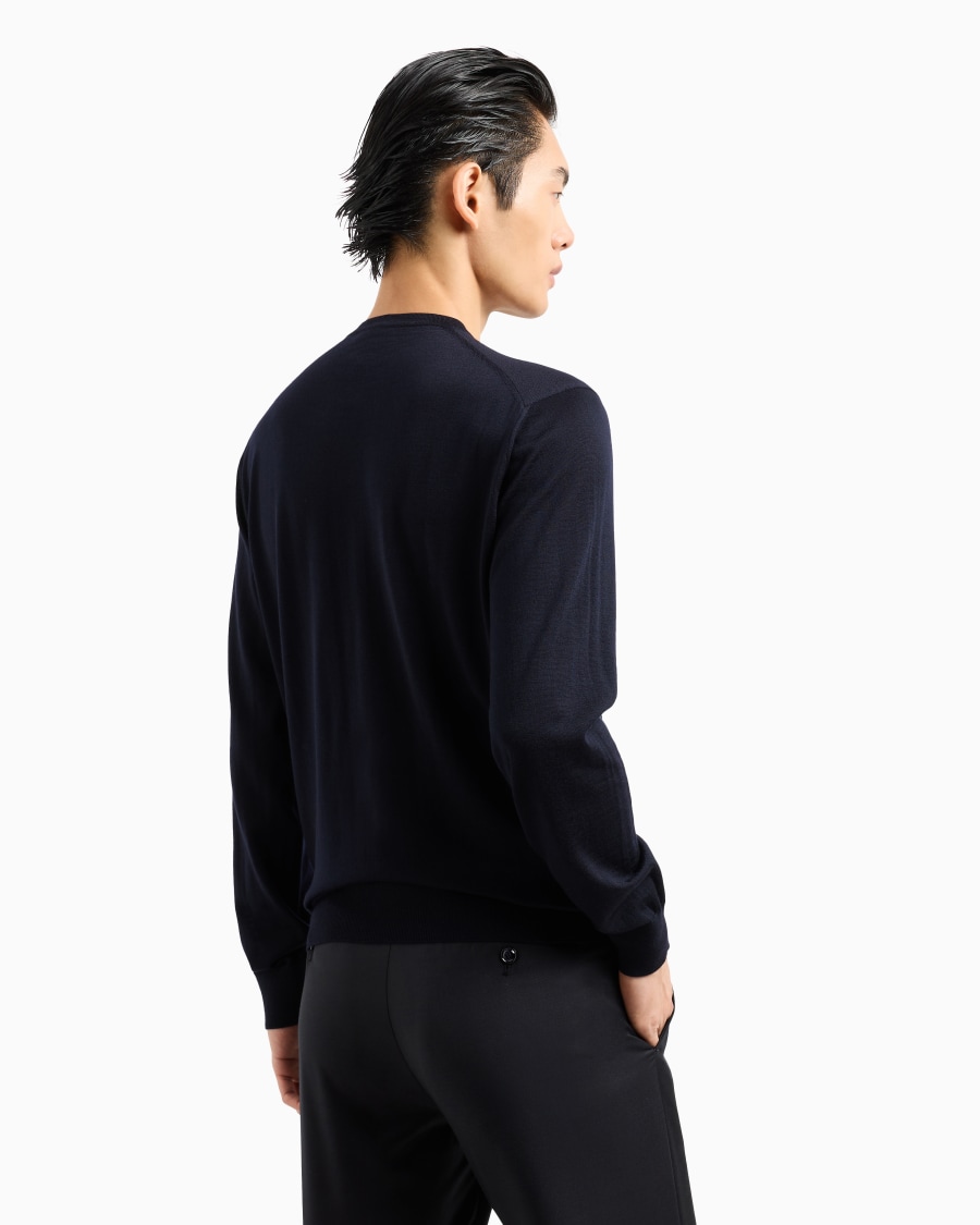 The world of armani MAGLIA GIROCOLLO IN LANA VERGINE Presa
