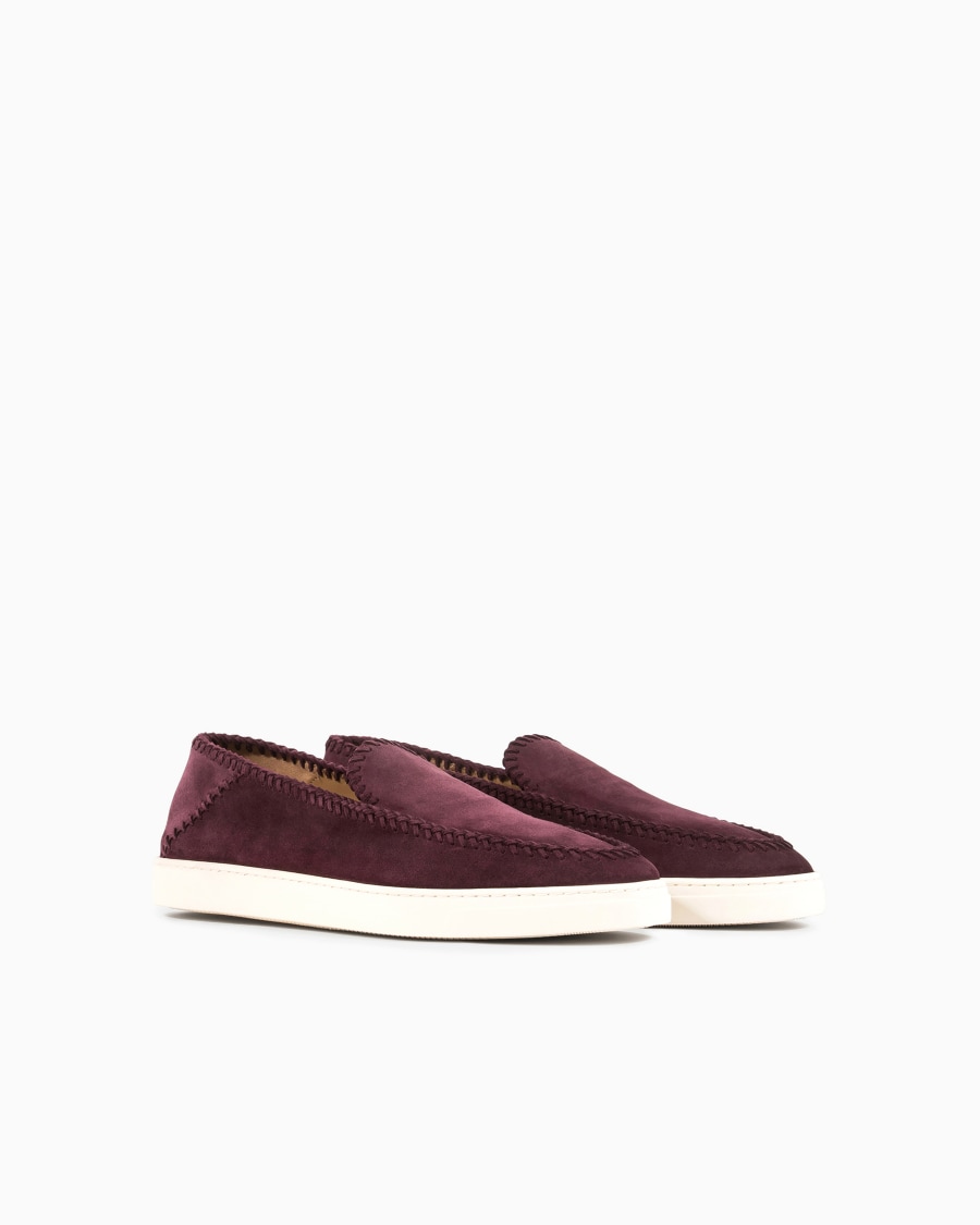 The world of armani GALLERIA 3 SLIP-ON IN PELLE SCAMOSCIATA Online
