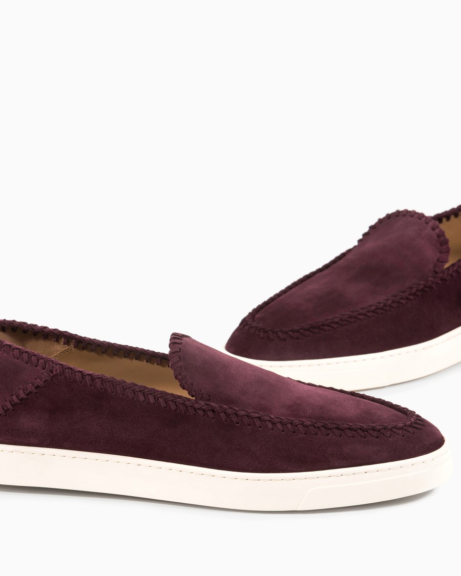 The world of armani GALLERIA 3 SLIP-ON IN PELLE SCAMOSCIATA Online