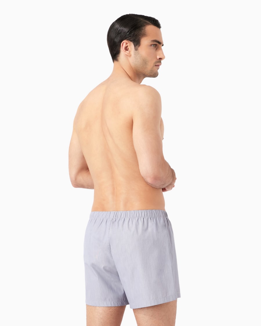 The world of armani BOXER IN COTONE CON LOGO RICAMATO Outlet