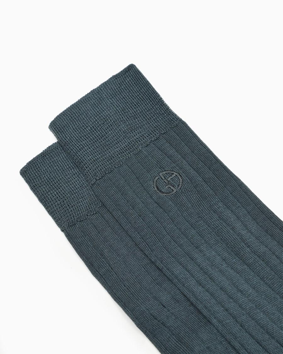 The world of armani CALZE CORTE CON LOGO RICAMATO Hotsell