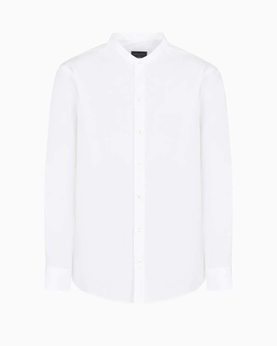 The world of armani CAMICIA ICON IN COTONE UNITO STRETCH Vendite Flash