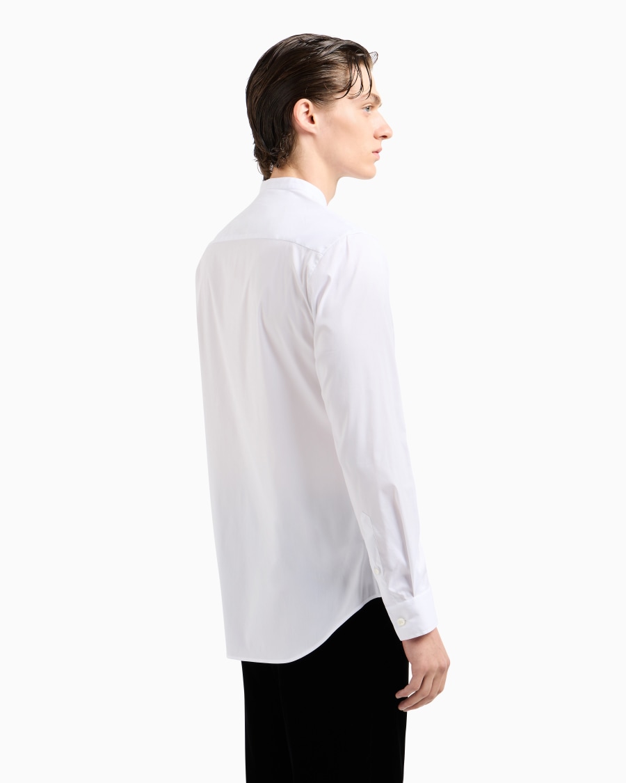 The world of armani CAMICIA ICON IN COTONE UNITO STRETCH Vendite Flash
