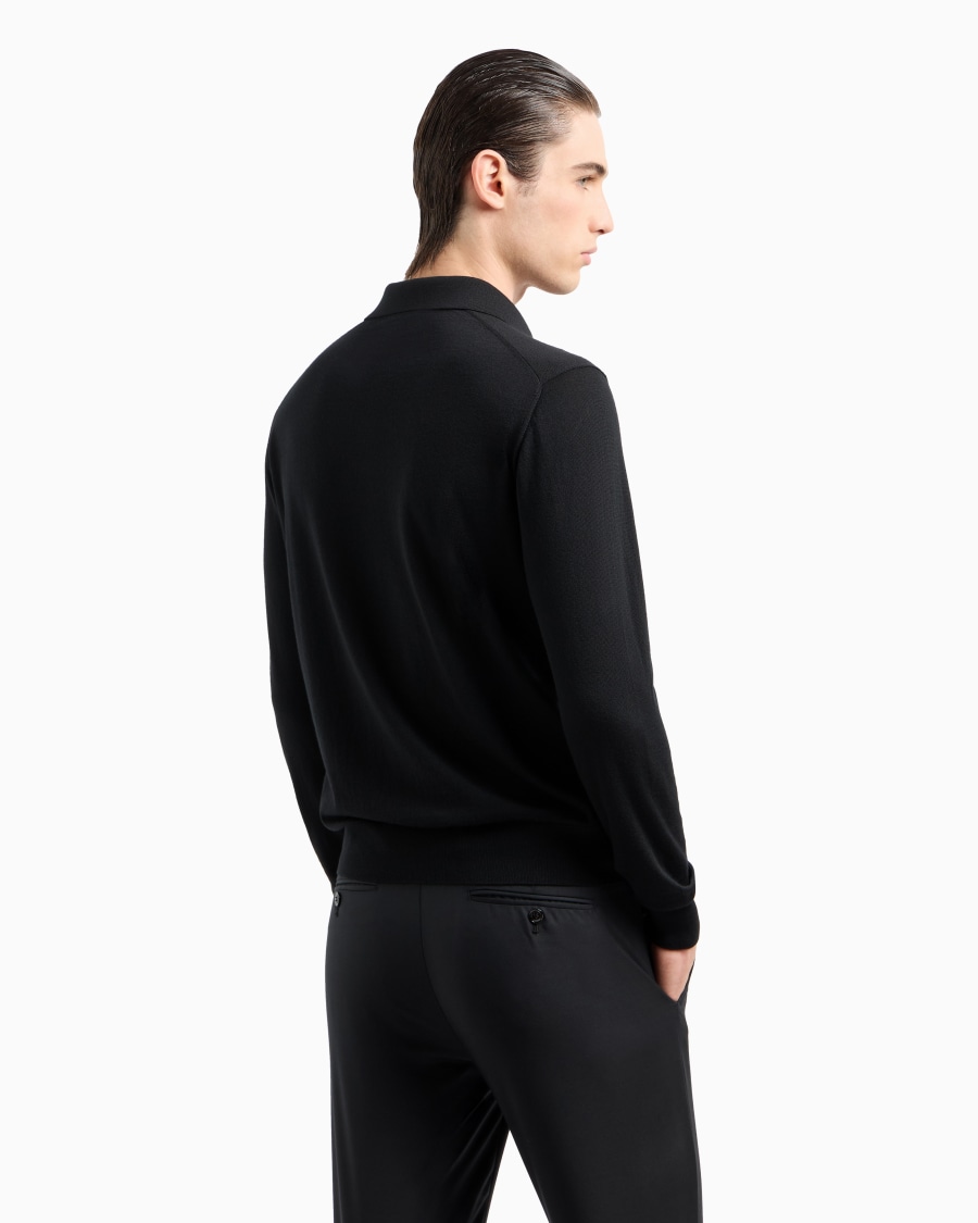 The world of armani POLO A MANICHE LUNGHE IN LANA VERGINE In Saldo