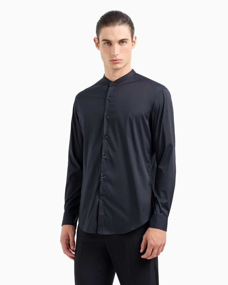 The world of armani CAMICIA ICON IN COTONE UNITO STRETCH 2025