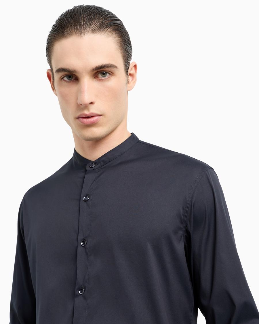 The world of armani CAMICIA ICON IN COTONE UNITO STRETCH 2025