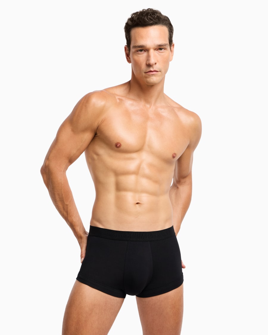 The world of armani BOXER IN JERSEY STRETCH CON BANDA LOGATA In Linea