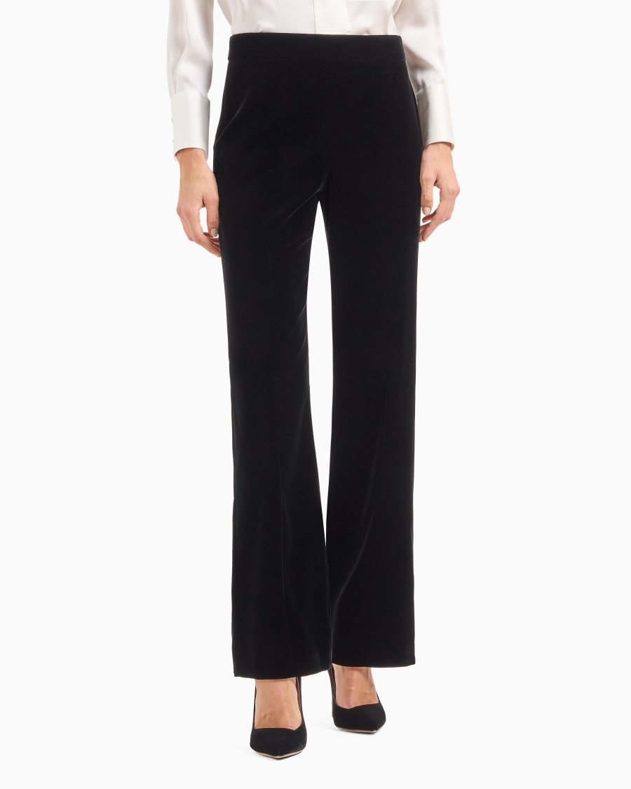 The world of armani PANTALONI CROPPED IN VELLUTO Spedizione Gratuita