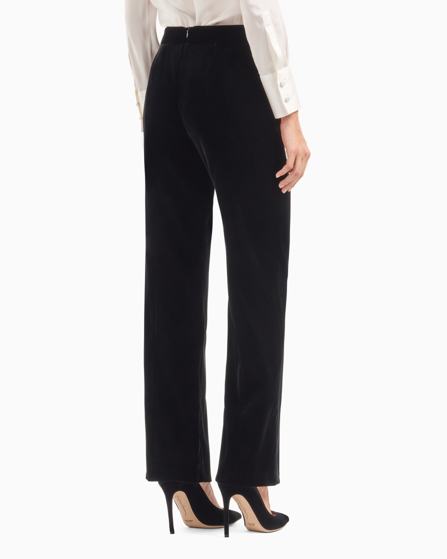 The world of armani PANTALONI CROPPED IN VELLUTO Spedizione Gratuita