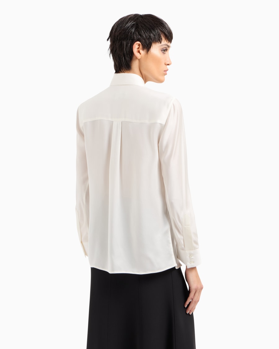 The world of armani CAMICIA IN CHARMEUSE DI PURA SETA Affare Del Giorno