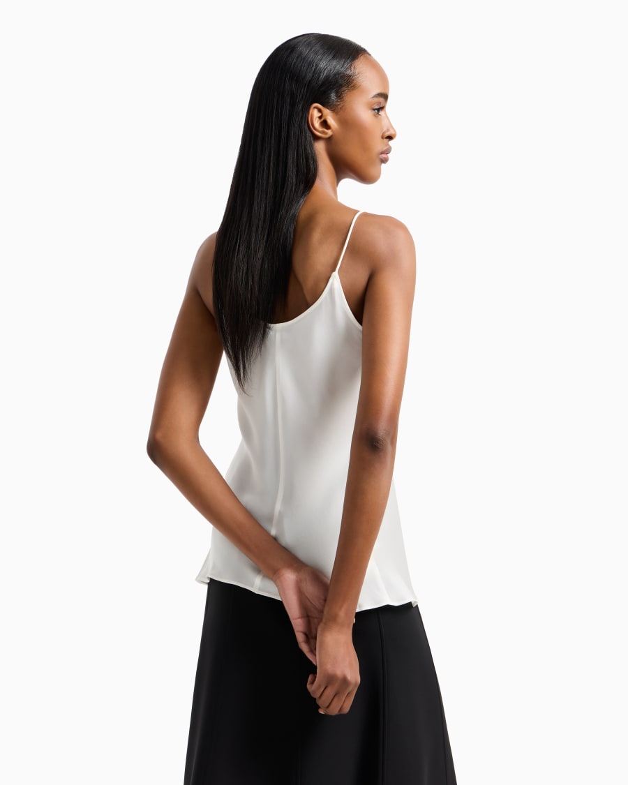 The world of armani TOP IN CHARMEUSE DI SETA Novità