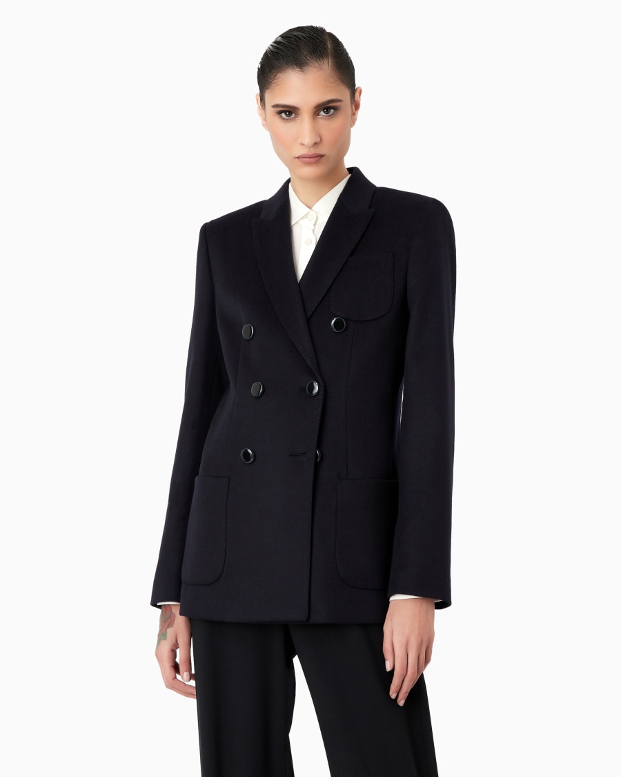 The world of armani GIACCA DOPPIOPETTO IN LANA VERGINE E CASHMERE Saldi