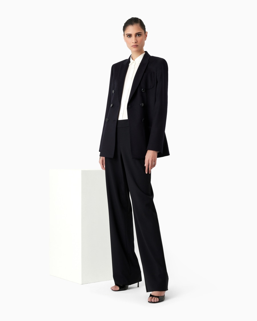 The world of armani GIACCA DOPPIOPETTO IN LANA VERGINE E CASHMERE Saldi