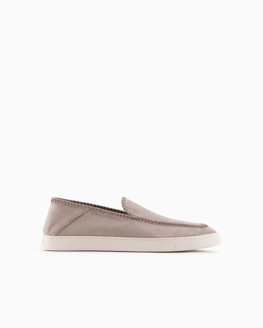 The world of armani GALLERIA 3 SLIP-ON IN PELLE SCAMOSCIATA Nuovo