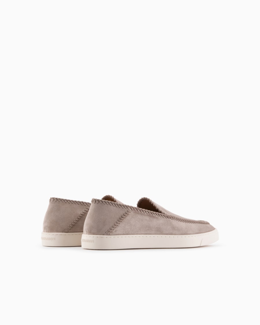 The world of armani GALLERIA 3 SLIP-ON IN PELLE SCAMOSCIATA Nuovo