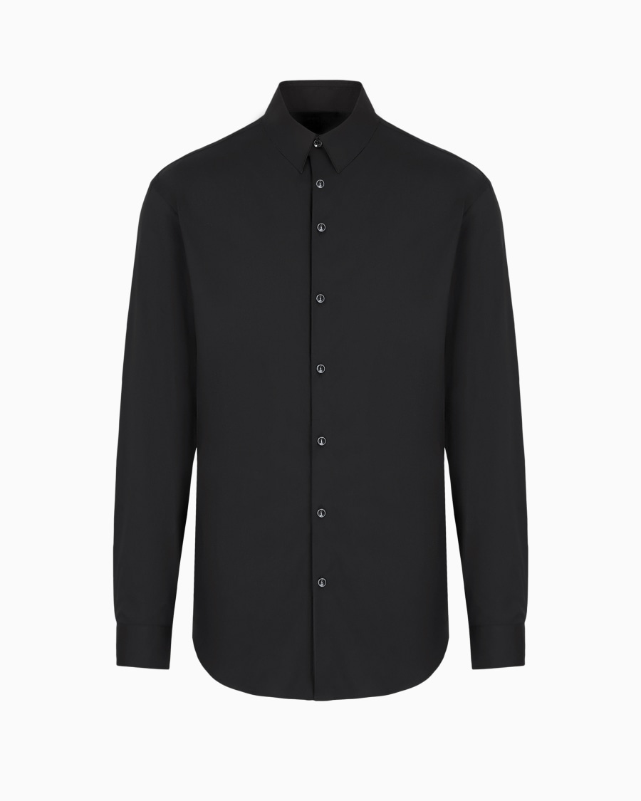 The world of armani CAMICIA IN TESSUTO STRETCH CON COLLO CLASSICO CON STECCHE Qualità