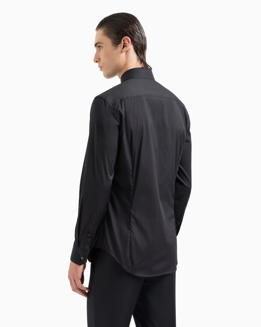 The world of armani CAMICIA IN TESSUTO STRETCH CON COLLO CLASSICO CON STECCHE Qualità