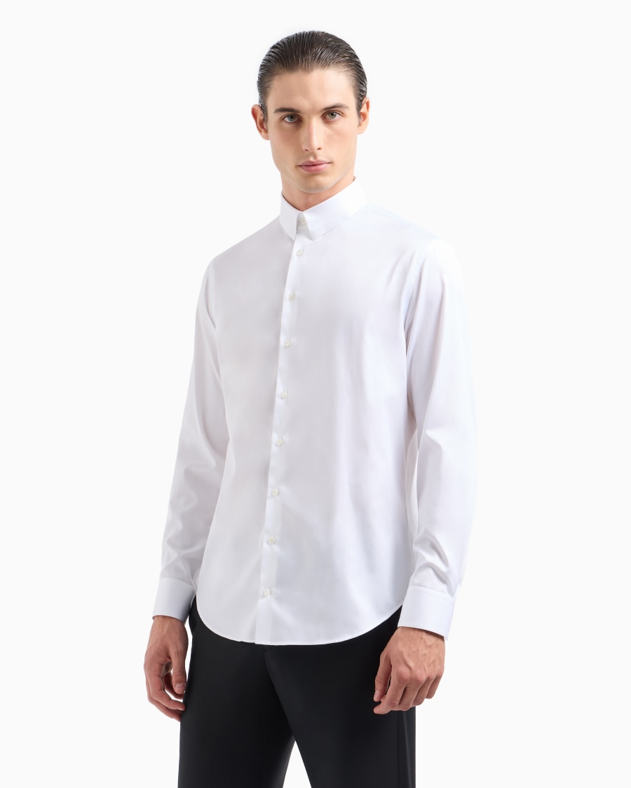 The world of armani CAMICIA IN TWILL DI COTONE Vendita