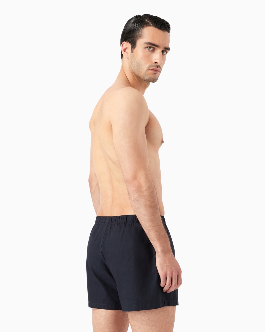 The world of armani BOXER IN COTONE CON LOGO RICAMATO Spedizione Gratuita