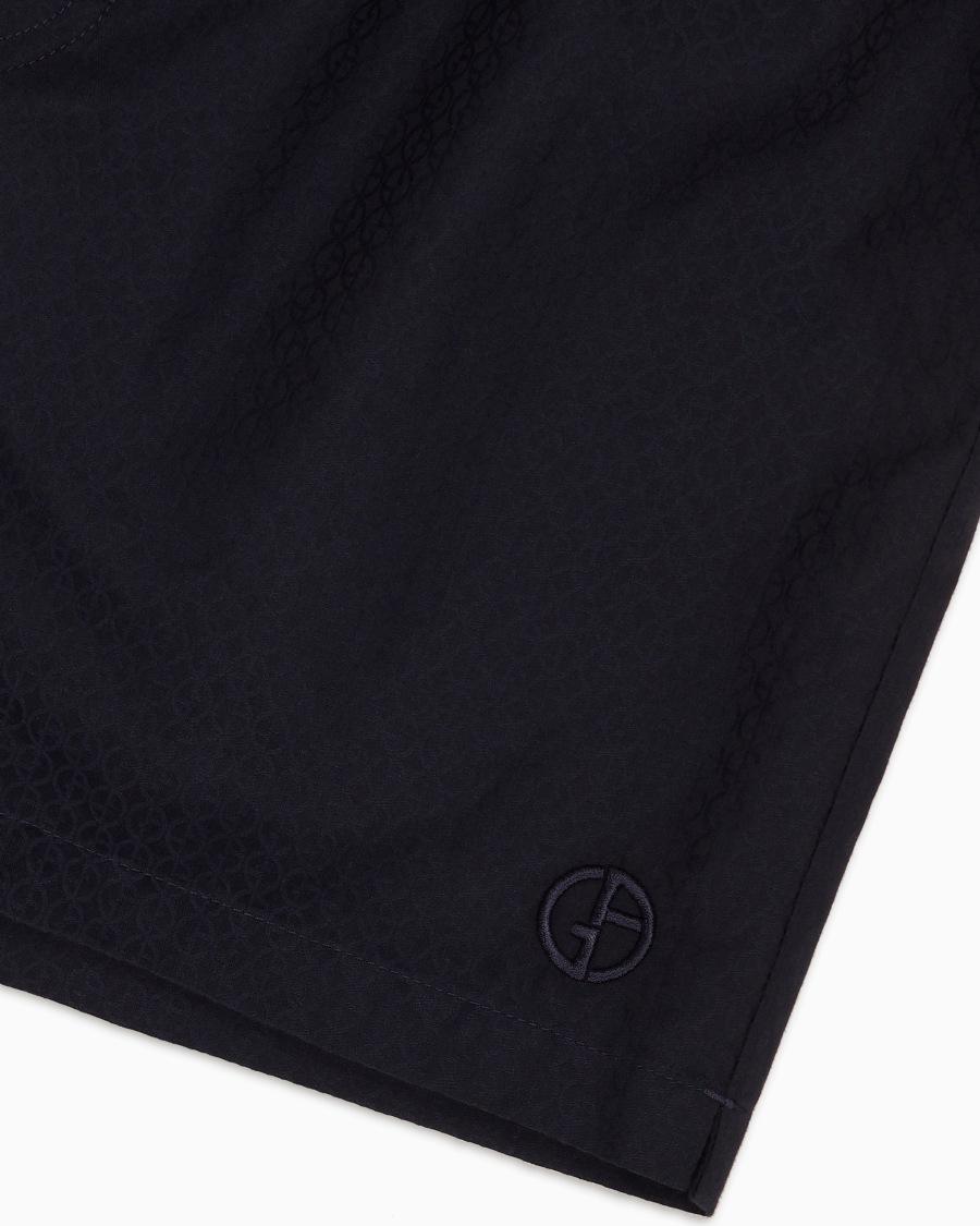 The world of armani BOXER IN COTONE CON LOGO RICAMATO Spedizione Gratuita