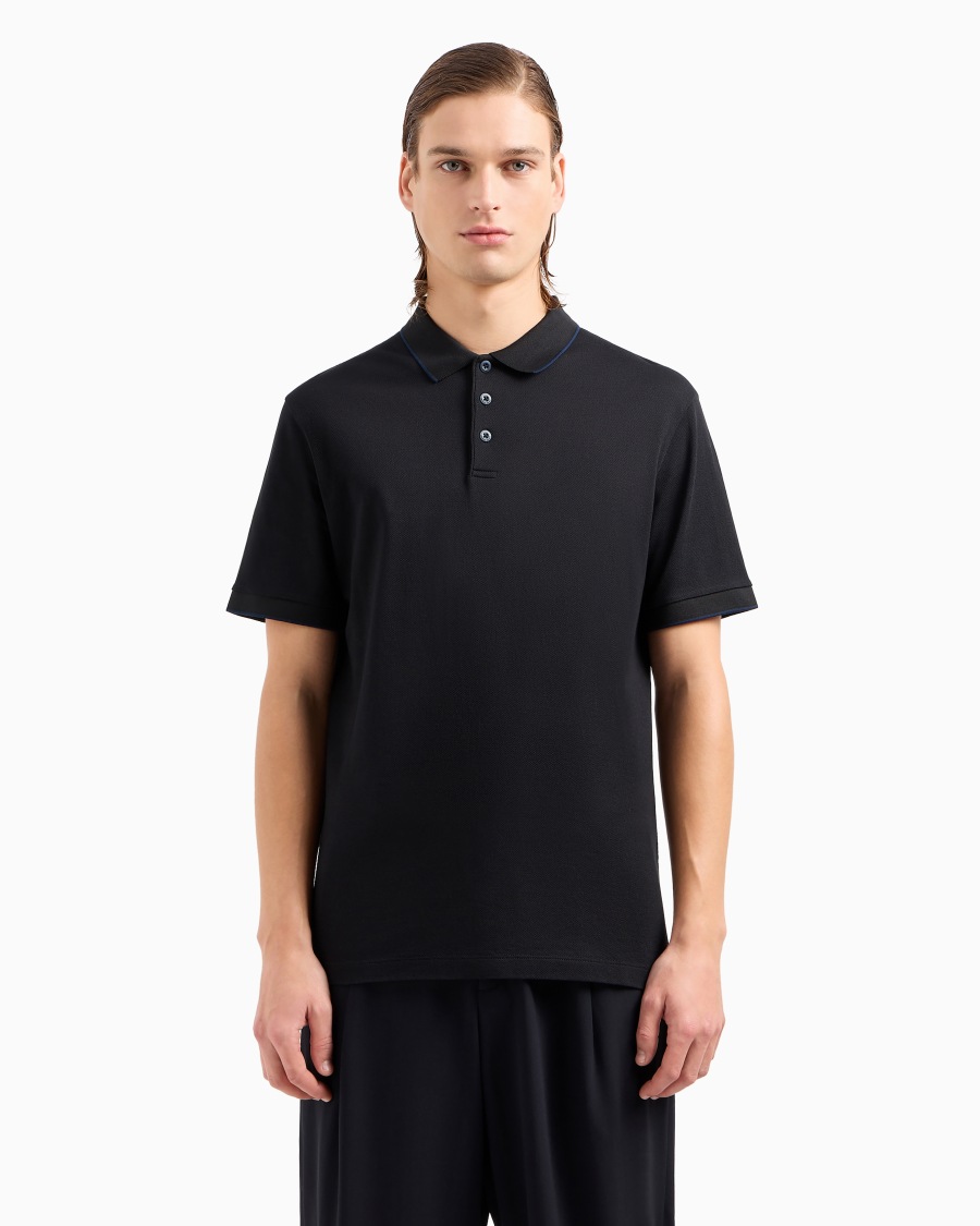The world of armani POLO IN PIQUET DI COTONE FILO DI SCOZIA Qualità Garantita