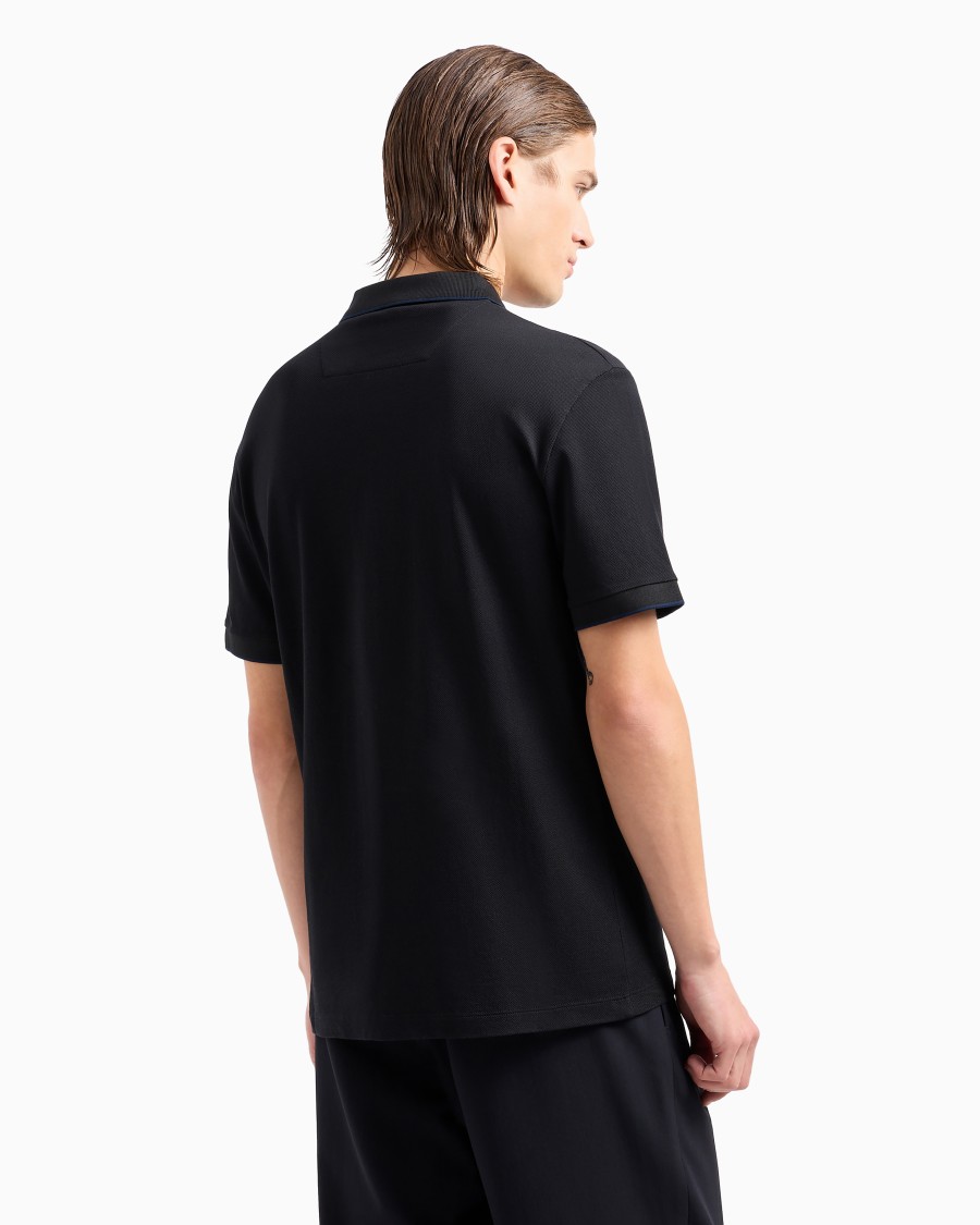 The world of armani POLO IN PIQUET DI COTONE FILO DI SCOZIA Qualità Garantita