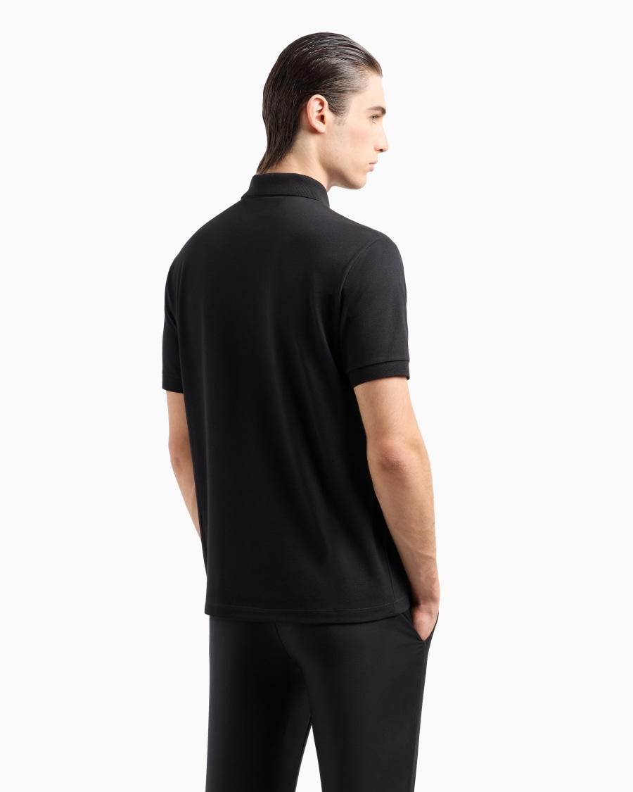 The world of armani POLO IN PIQUET DI COTONE STRETCH Offerte