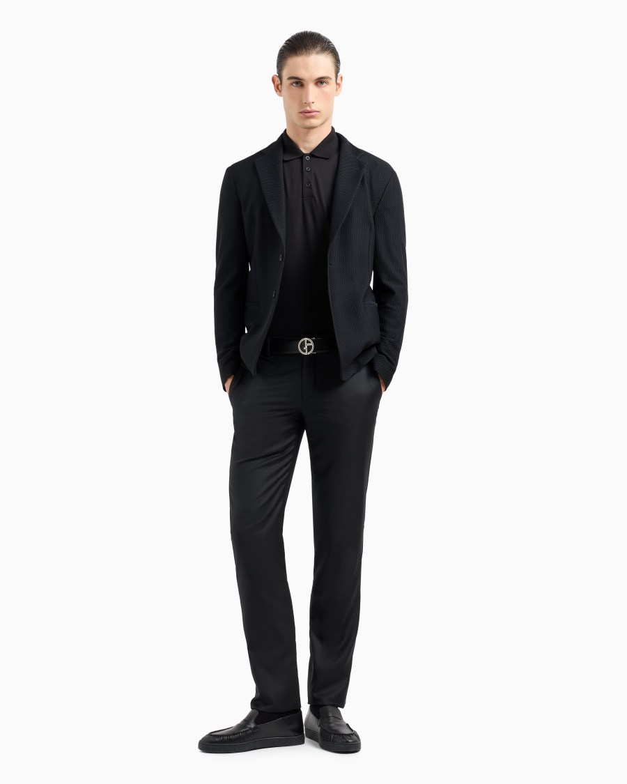 The world of armani POLO IN PIQUET DI COTONE STRETCH Offerte