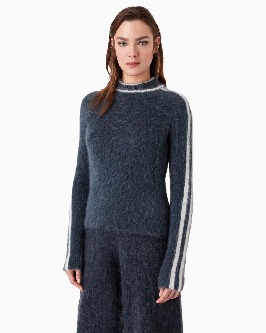 The world of armani GIORGIO ARMANI NEVE MAGLIA IN MOHAIR SETA E LANA Qualità