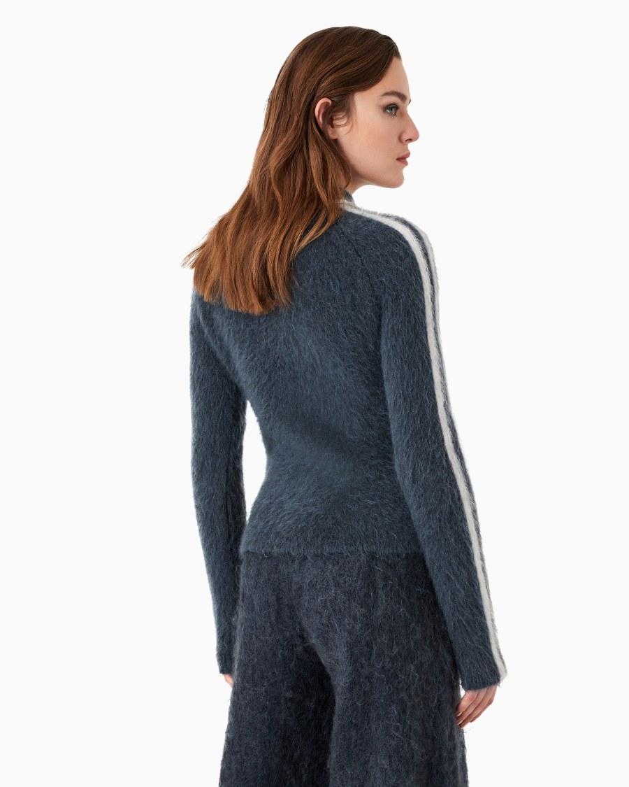 The world of armani GIORGIO ARMANI NEVE MAGLIA IN MOHAIR SETA E LANA Qualità
