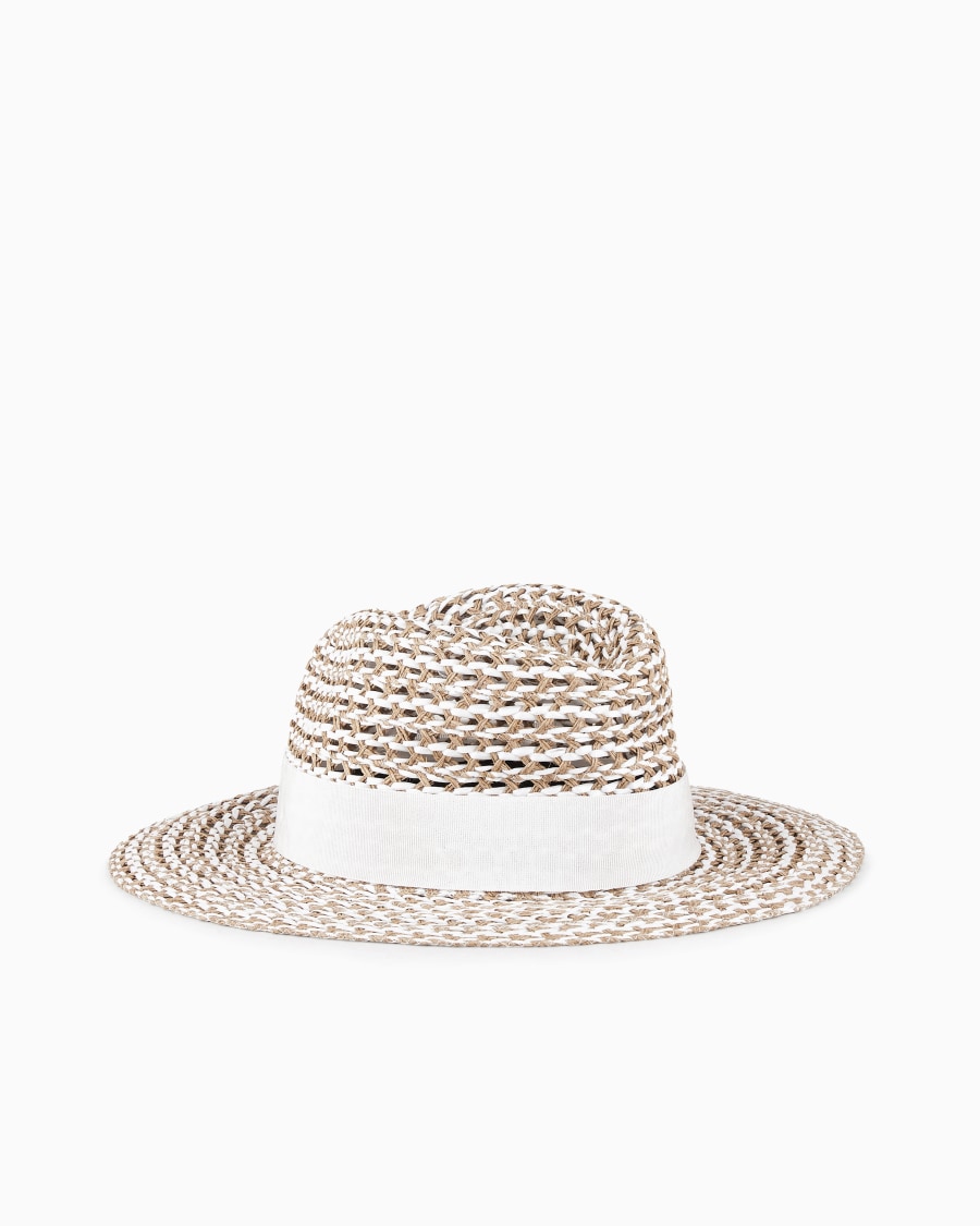 The world of armani CAPPELLO INTRECCIATO CON NASTRO Consegna Veloce