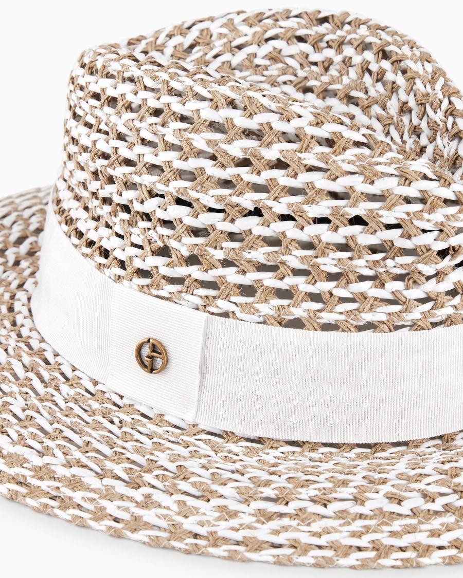 The world of armani CAPPELLO INTRECCIATO CON NASTRO Consegna Veloce
