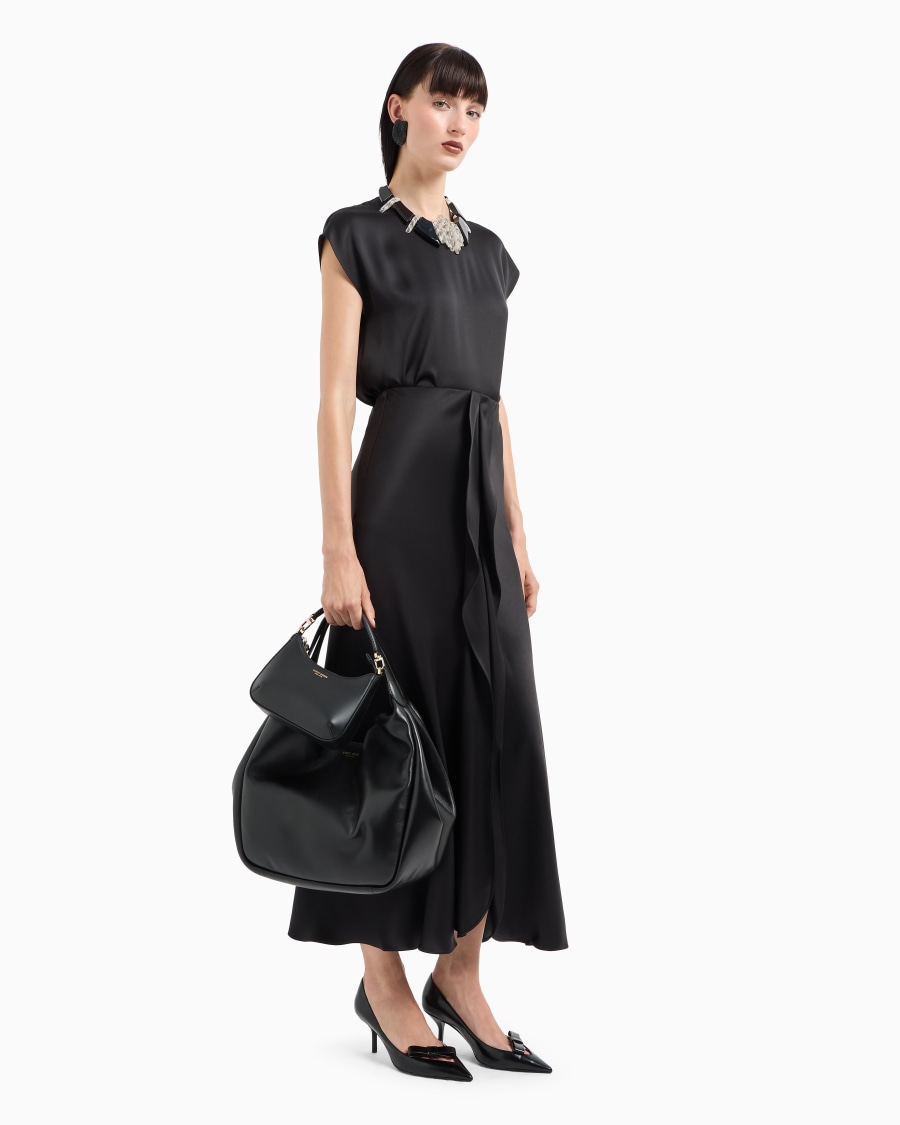 The world of armani BLUSA LUNGA IN DOPPIO RASO DI SETA Outlet