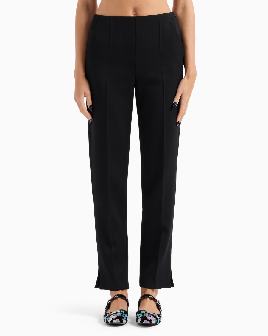 The world of armani PANTALONI DRITTI IN LANA VERGINE STRETCH In Vendita