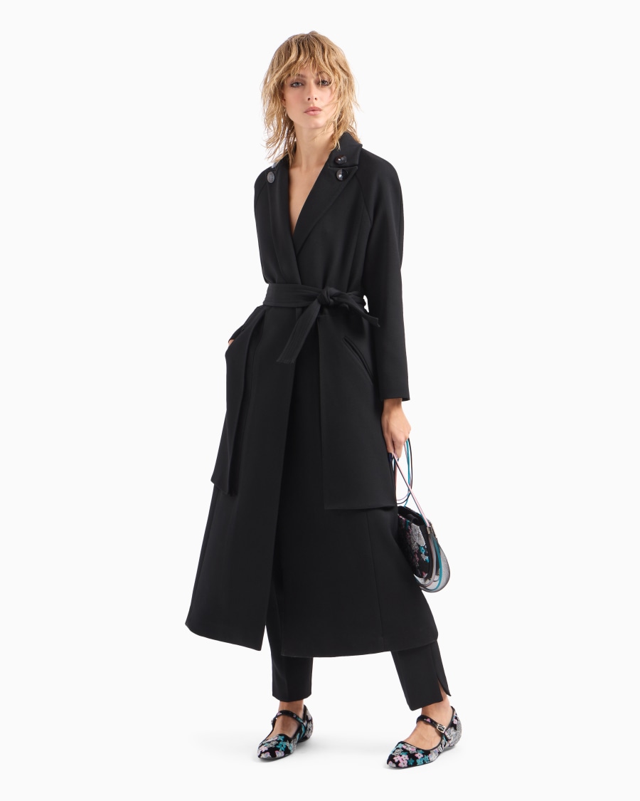 The world of armani PANTALONI DRITTI IN LANA VERGINE STRETCH In Vendita