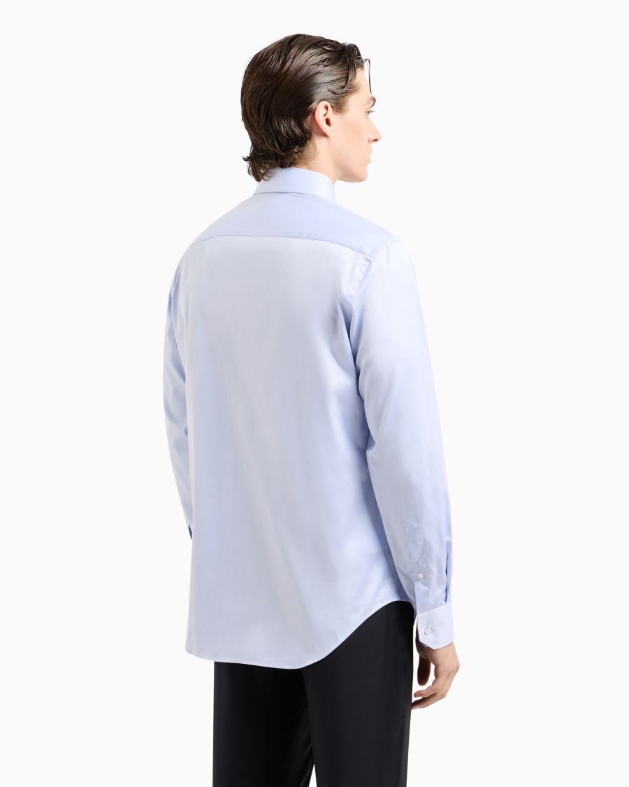 The world of armani CAMICIA CLASSICA REGULAR FIT IN COTONE Saldi