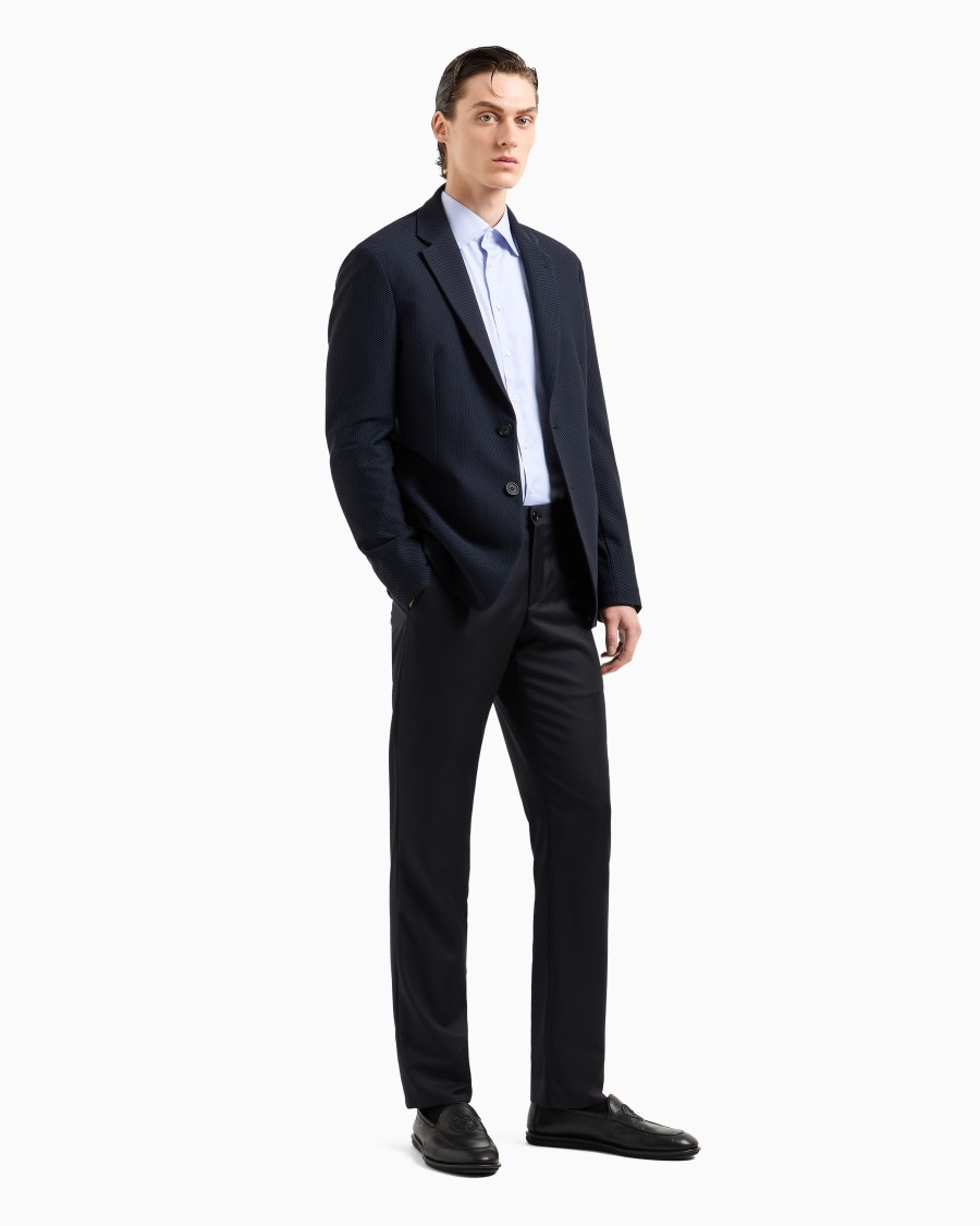 The world of armani CAMICIA CLASSICA REGULAR FIT IN COTONE Saldi