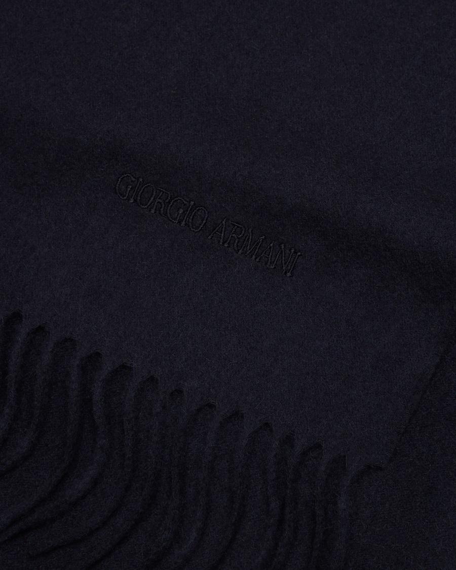 The world of armani SCIARPA IN CASHMERE CON LOGO RICAMATO Vendita Economica