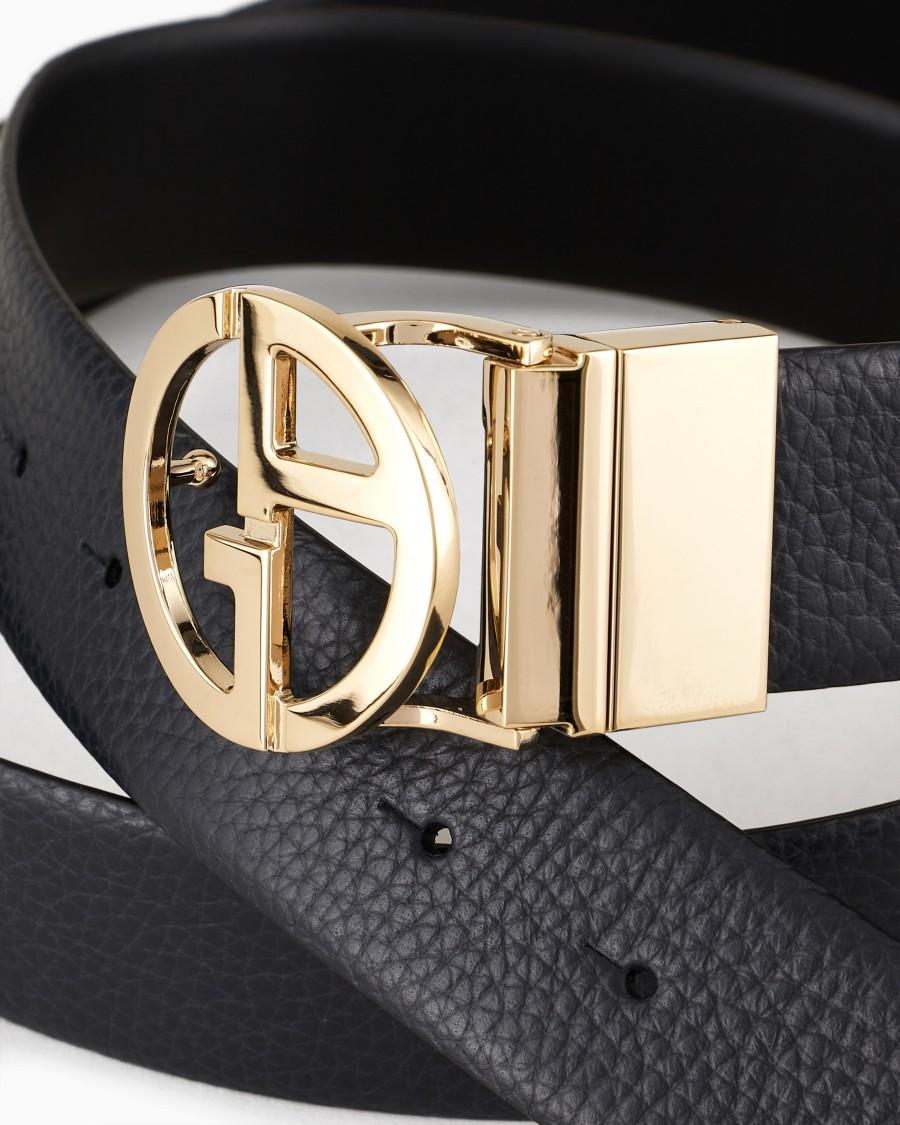 The world of armani CINTURA REVERSIBILE IN PELLE BICOLORE Italy