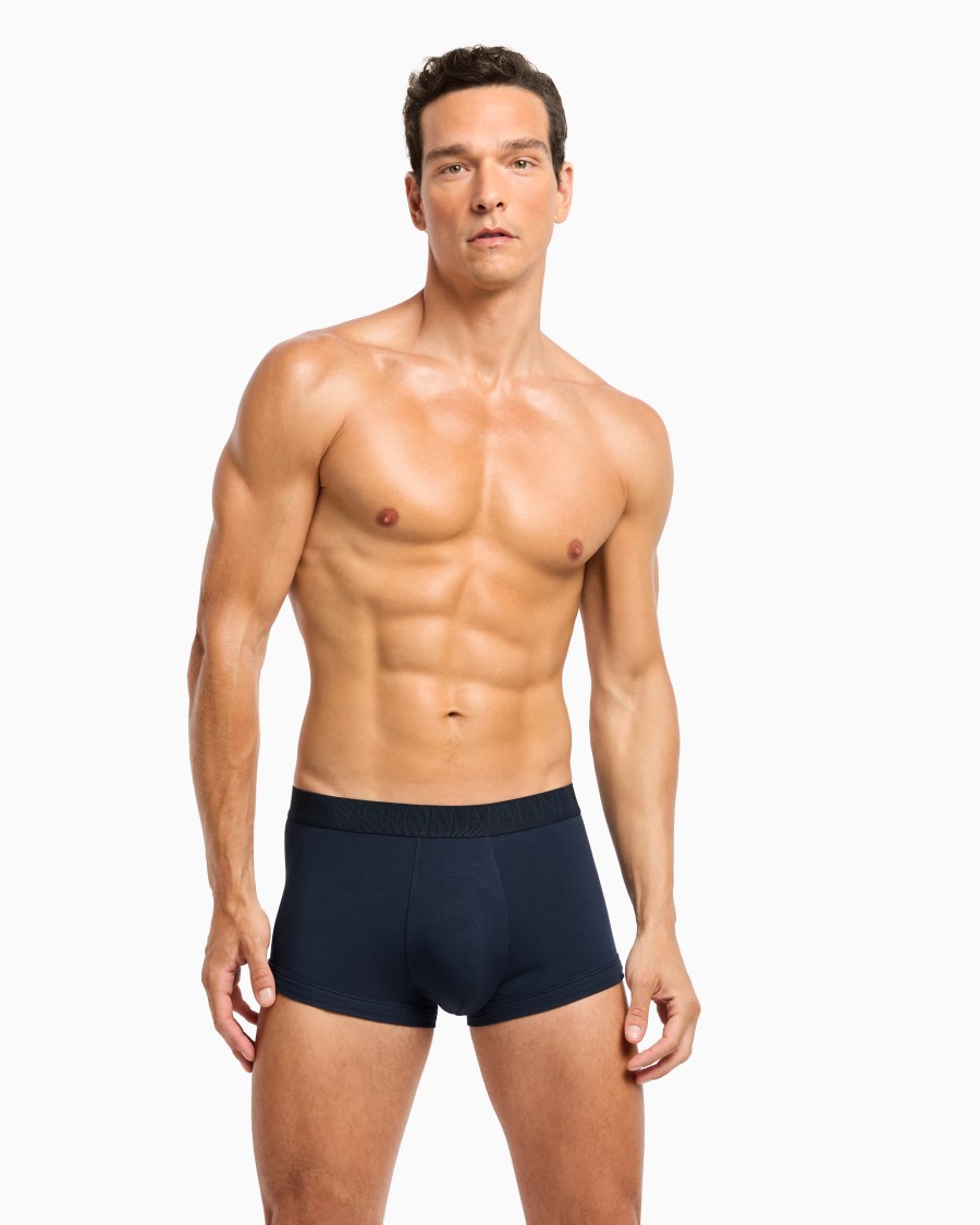 The world of armani BOXER IN JERSEY STRETCH CON BANDA LOGATA In Linea
