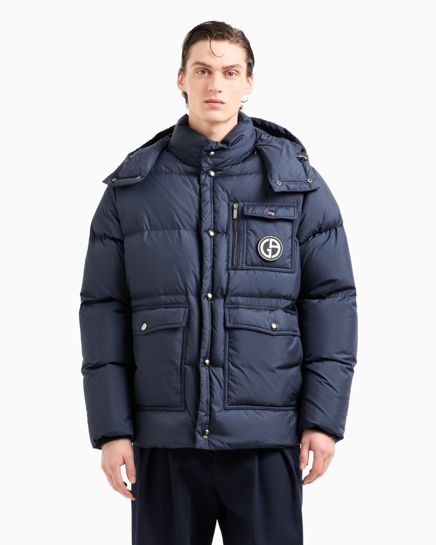 The world of armani BOMBER CON CAPPUCCIO IMBOTTITO IN PIUMA D'OCA ASV Nuovo